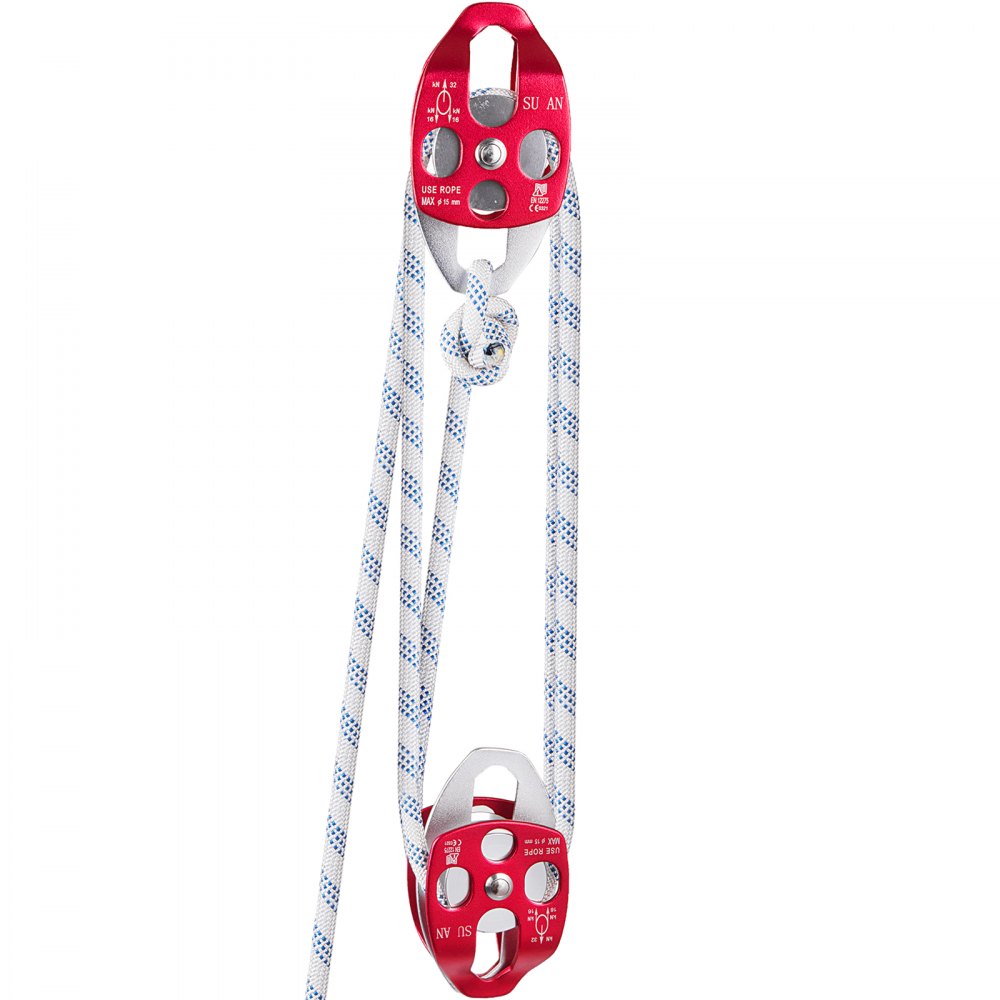 010286206916 - Heavy-Duty Double Pulley System with 6600lbs Strength