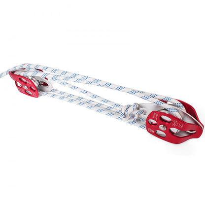 010777608827 - Durable Aluminum Twin Sheave Block with 100Ft Braid Rope