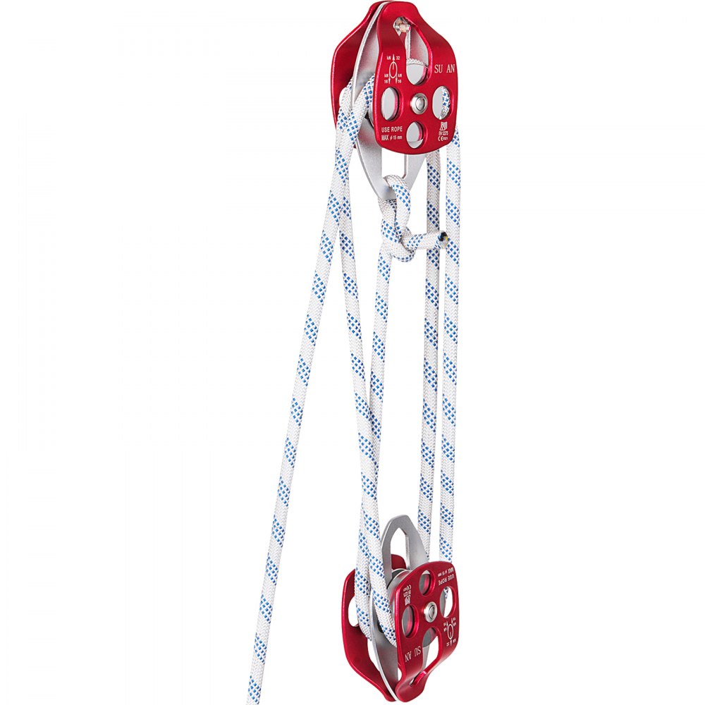 010179805638 - High-Strength Double Pulley Block & Tackle for Heavy Lifting