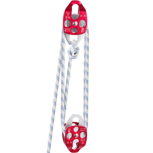 010419141489 - High-Strength 1/2" x 200Ft Double Pulley Block & Tackle