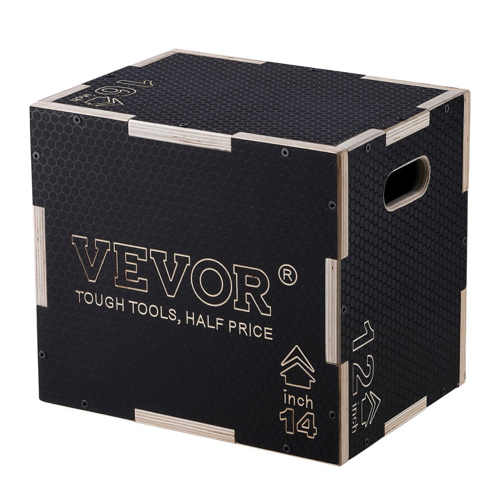 SS-M-16-14-12 - Compact 3-in-1 Plyometric Jump Box, 11.8"x13.8"x15.7"