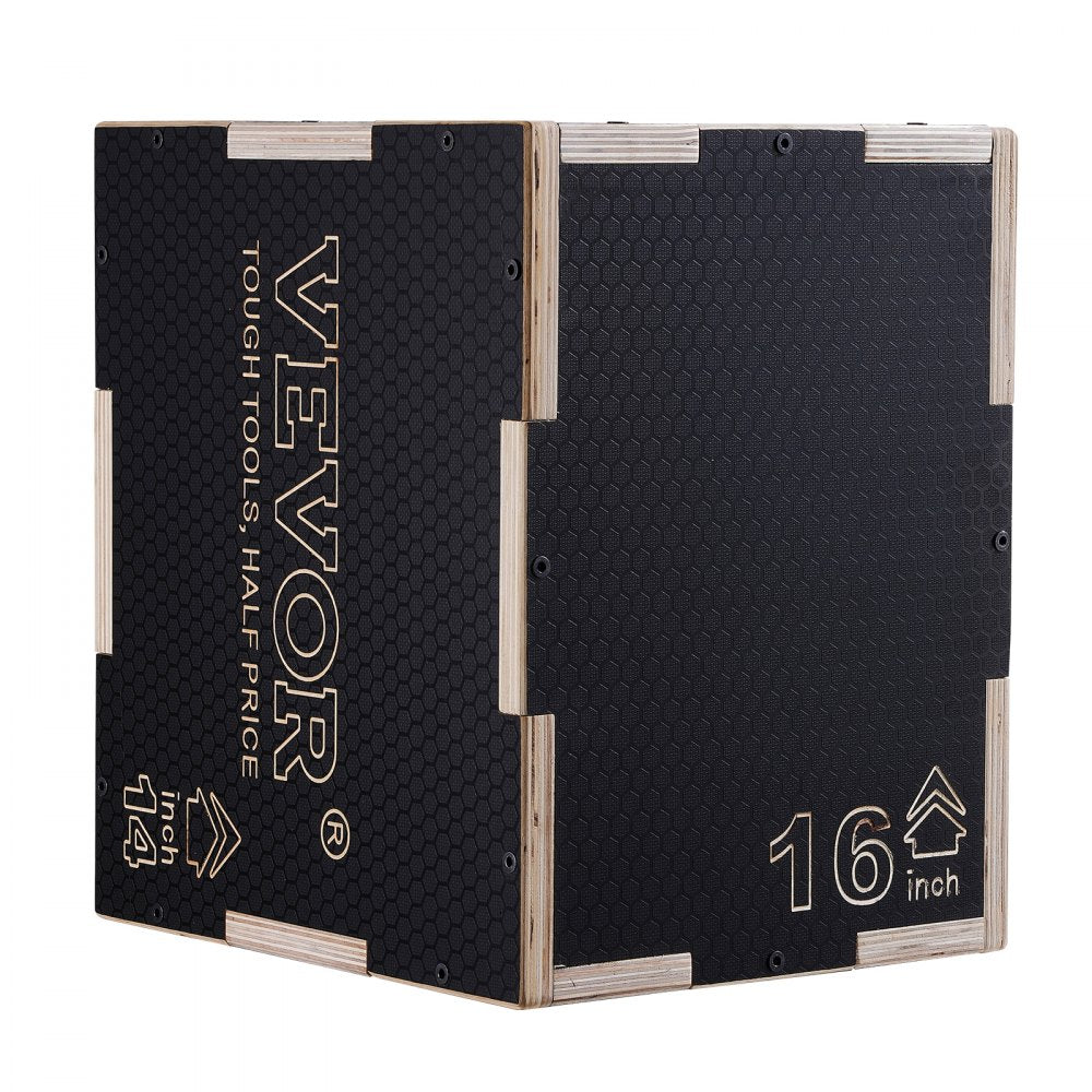 SS-M-16-14-12 - Compact 3-in-1 Plyometric Jump Box, 11.8"x13.8"x15.7"