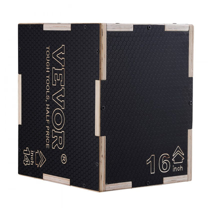 SS-M-16-14-12 - Compact 3-in-1 Plyometric Jump Box, 11.8"x13.8"x15.7"