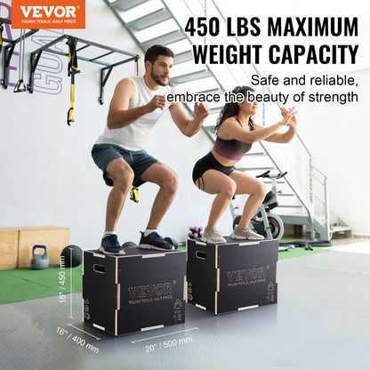 SS-M-20-18-16 - Versatile 3-in-1 Jump Box for Home Workouts