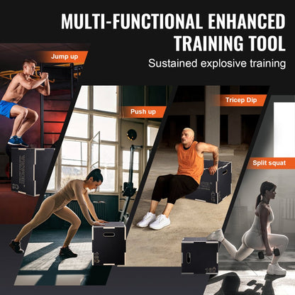 SS-M-20-18-16 - Versatile 3-in-1 Jump Box for Home Workouts
