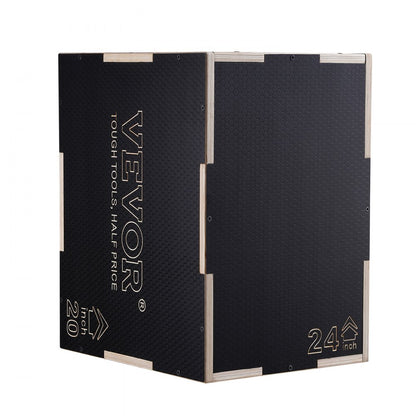 SS-M-24-20-16 - Durable 3-in-1 Jump Box for Home Workouts, 24/20/16 Inch