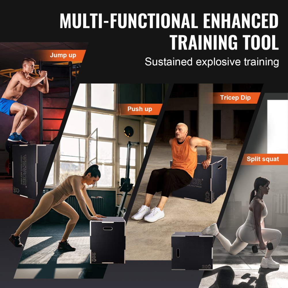 SS-M-30-24-20 - VEVOR 3-in-1 Jump Box, Adjustable 30/24/20 Inch Dimensions