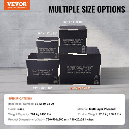 SS-M-30-24-20 - VEVOR 3-in-1 Jump Box, Adjustable 30/24/20 Inch Dimensions