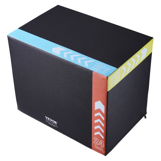 SS-Z-30-24-20 - Space-Saving 3-in-1 Plyometric Jump Box for Home Workouts