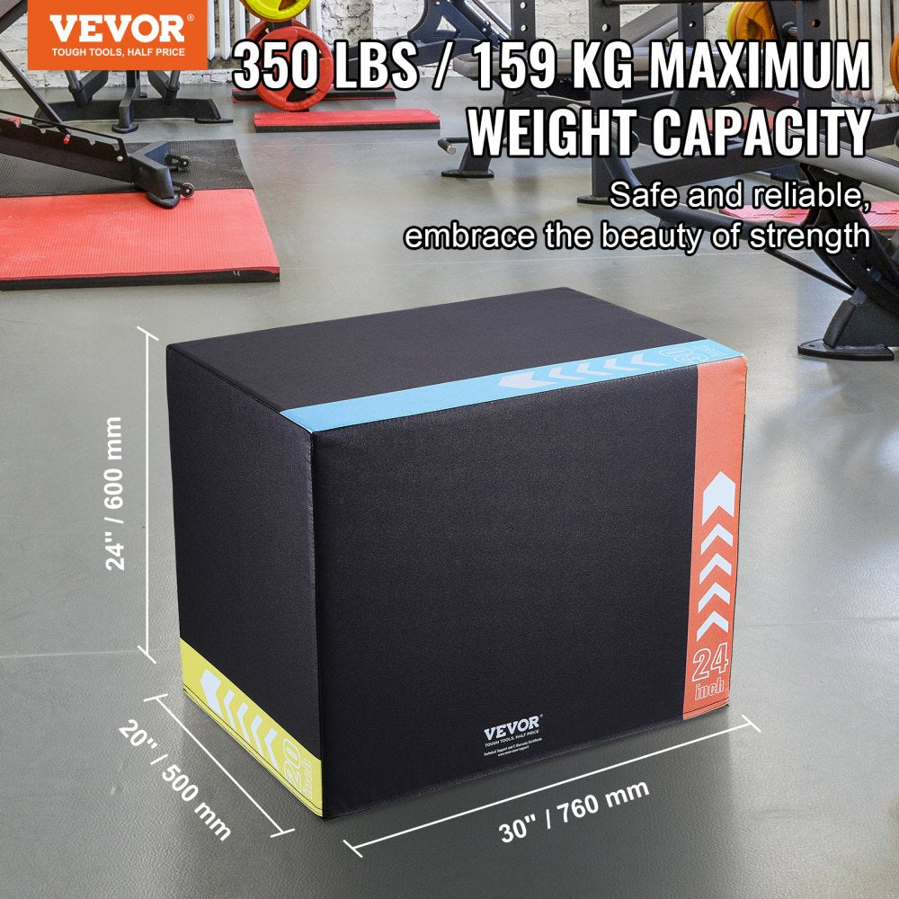 SS-EP-30-24-20 - Adjustable 3-in-1 Plyo Box for Home Gym Workouts
