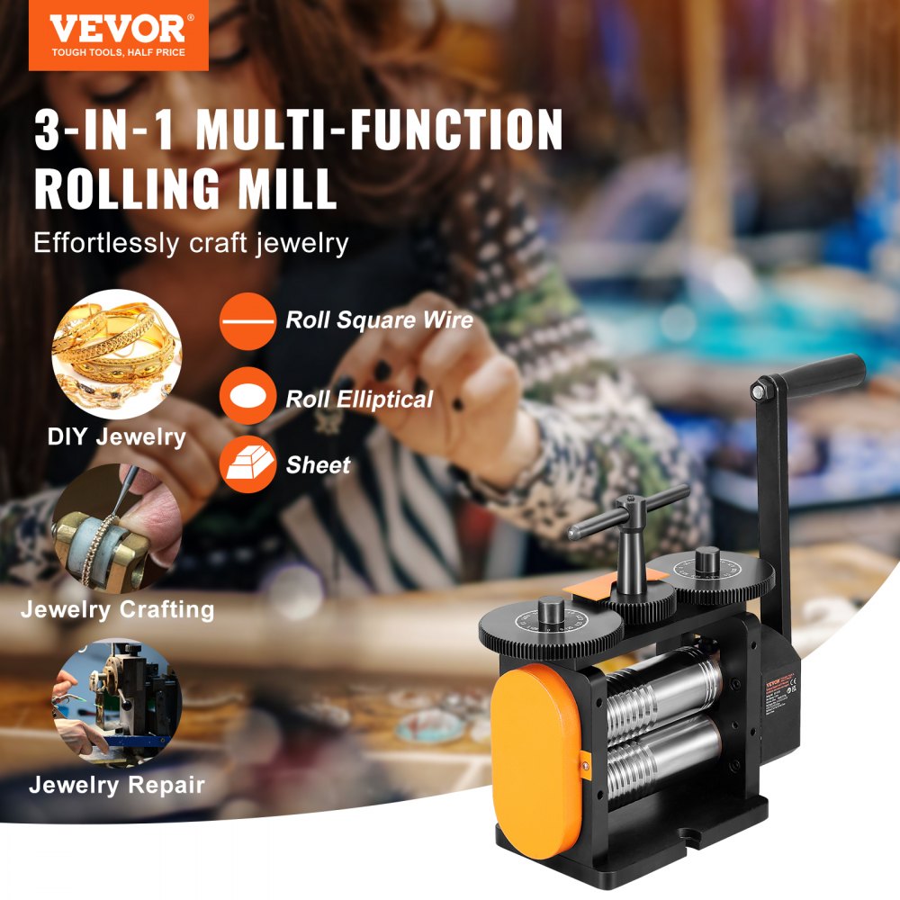 KD-Y5255 - VEVOR 2.24" Rolling Mill for Jewelry Making, Up to 5.5mm