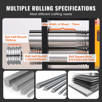 KD-Y7548 - 75mm VEVOR Cold-Rolling Mill for Precision Metal Forming
