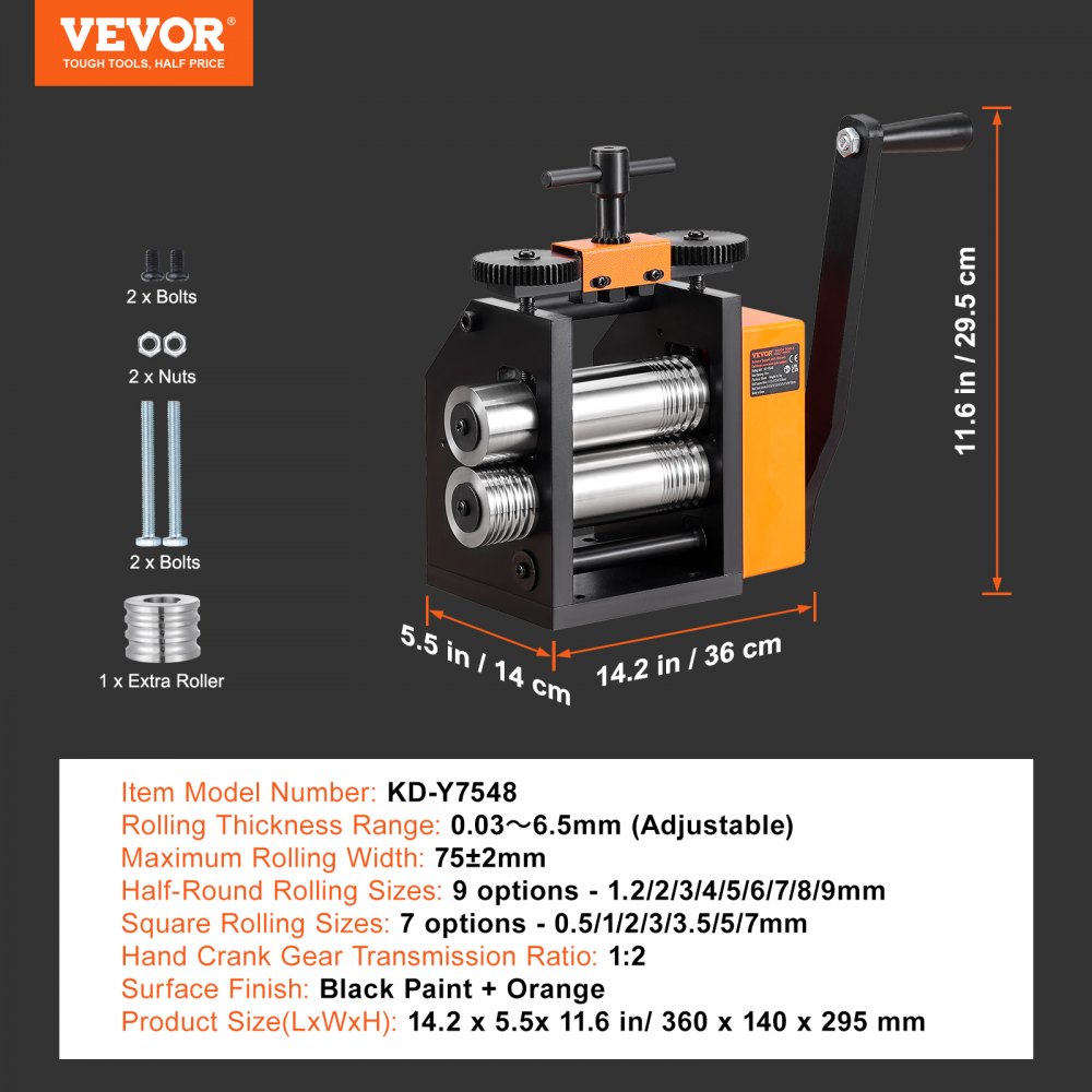 KD-Y7548 - 75mm VEVOR Cold-Rolling Mill for Precision Metal Forming