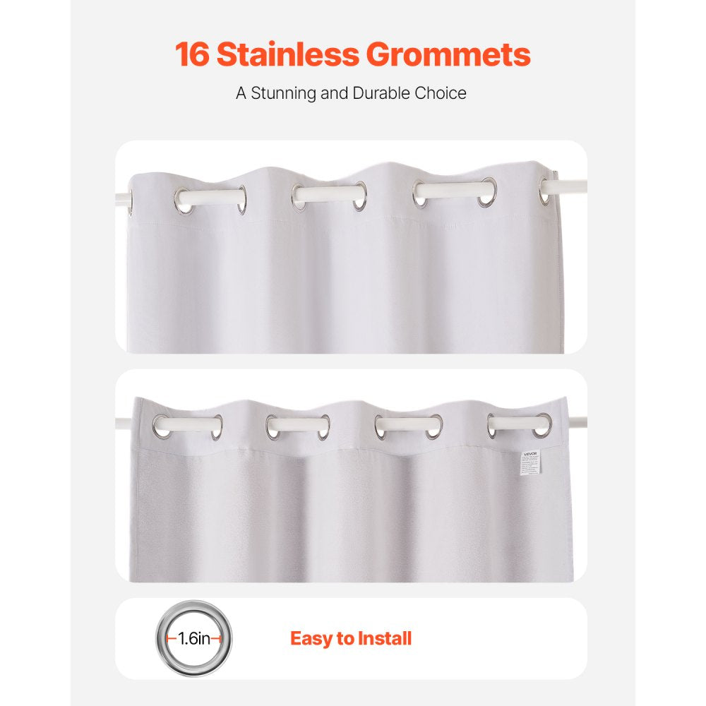 24016BSFH133213 - Triple-Layer 52x84 Blackout Curtains for Light Blocking
