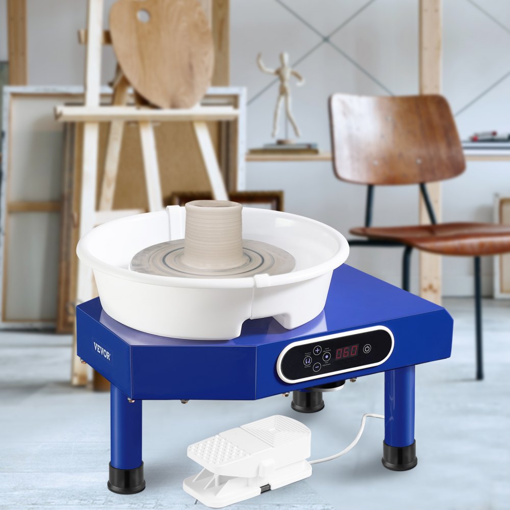 010687990439 - 9.8in Pottery Wheel with 350W Motor, 17.6lbs Capacity