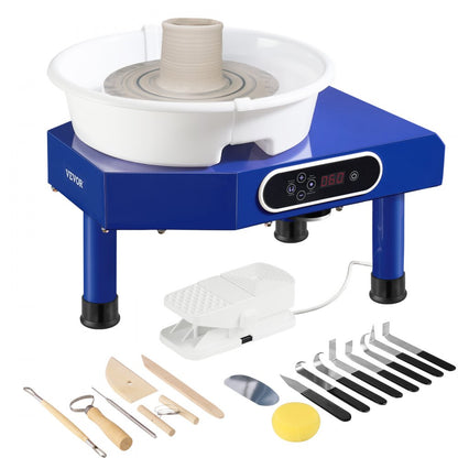 010687990439 - 9.8in Pottery Wheel with 350W Motor, 17.6lbs Capacity