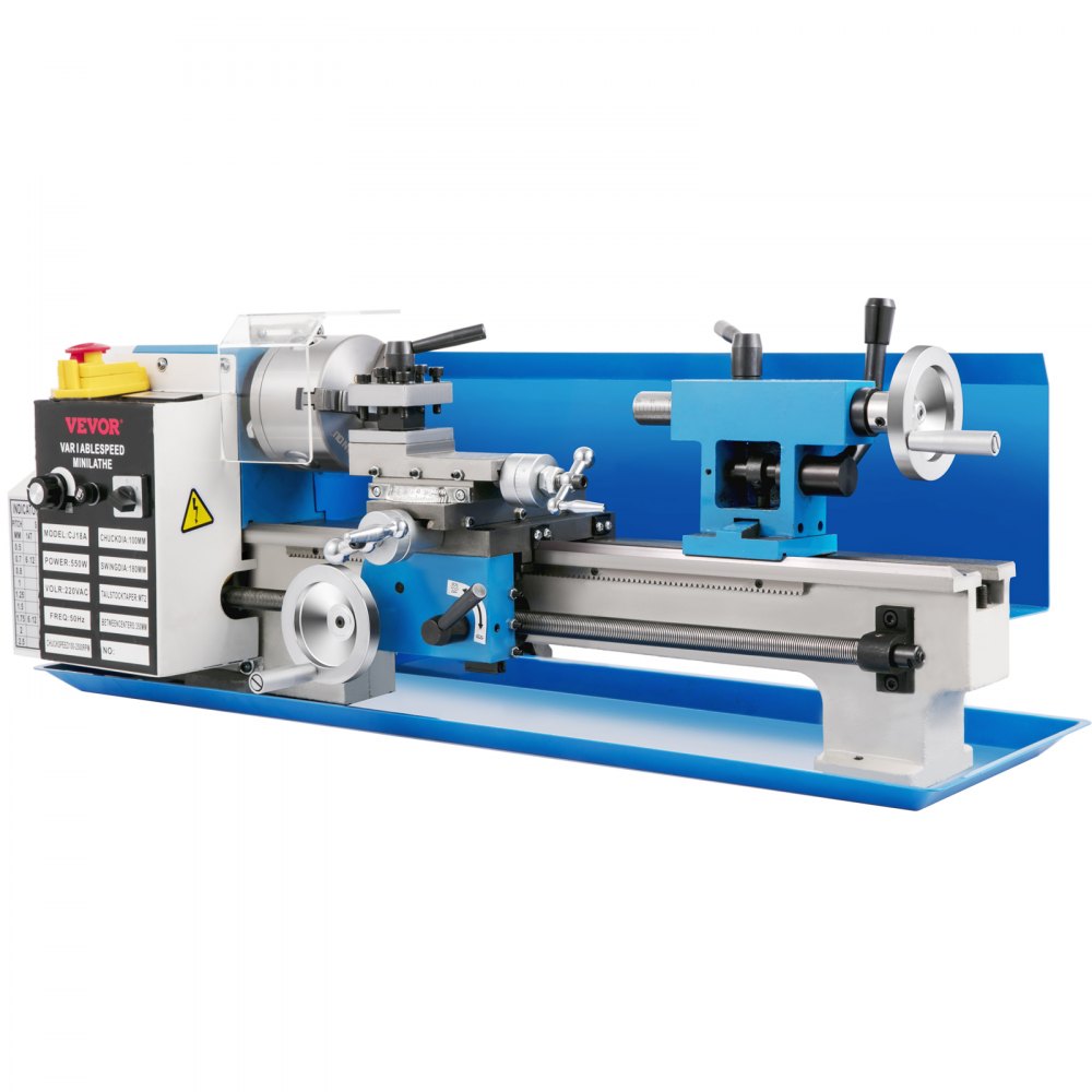 010631700507 - Compact 7"x14" Wood Lathe with 550W Motor & LED Light