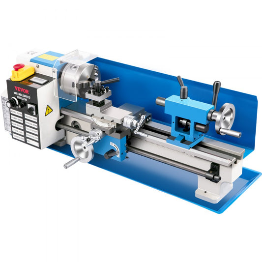 010631700507 - Compact 7"x14" Wood Lathe with 550W Motor & LED Light