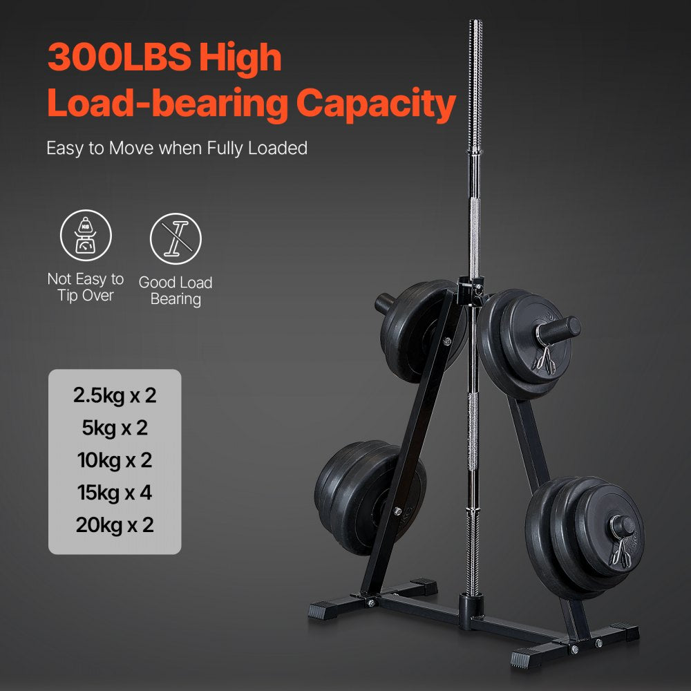 YFRK-B32 - Compact 300 lbs Weight Plate Rack for Home & Gym