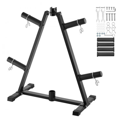 YFRK-B32 - Compact 300 lbs Weight Plate Rack for Home & Gym