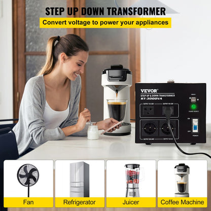 ST-3000VA - Powerful 3000W Voltage Converter with 4 AC Outlets