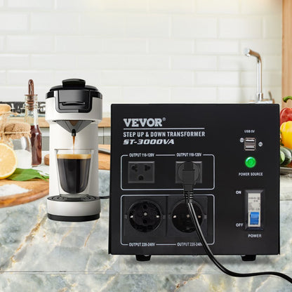 ST-3000VA - Powerful 3000W Voltage Converter with 4 AC Outlets
