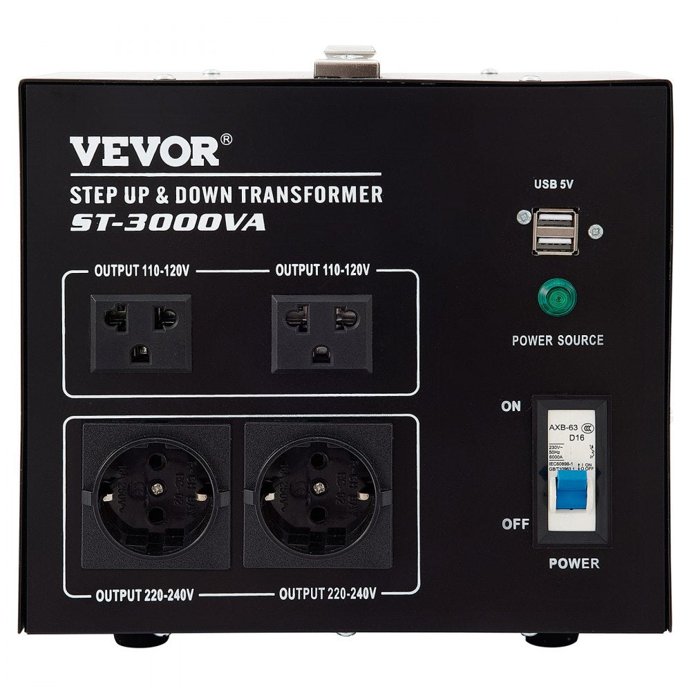 ST-3000VA - Powerful 3000W Voltage Converter with 4 AC Outlets