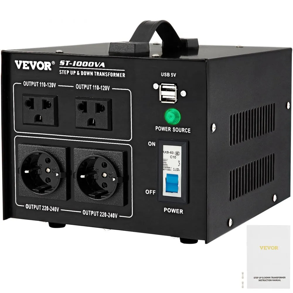 ST-1000VA - 1000W Voltage Converter with Multiple AC Outlets