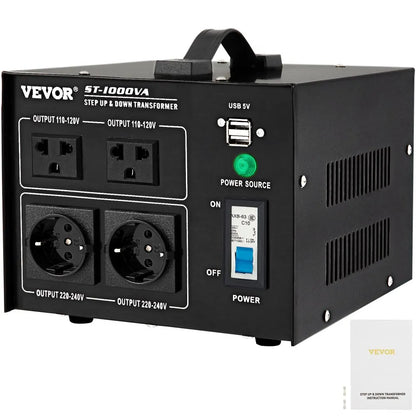 ST-1000VA - 1000W Voltage Converter with Multiple AC Outlets
