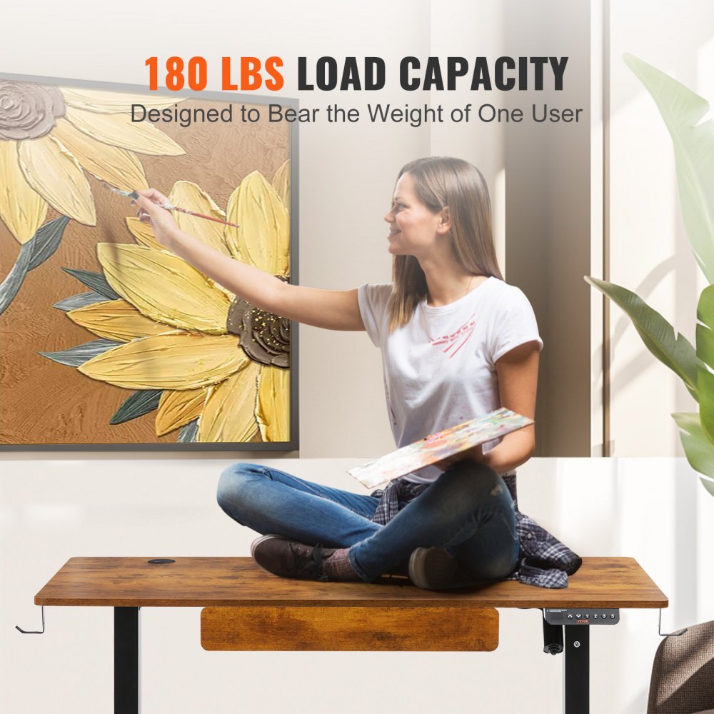 ZWE-DDJ-SS-09 - VEVOR Adjustable Desk 28.3'' to 45.1'' for Ergonomic Comfort