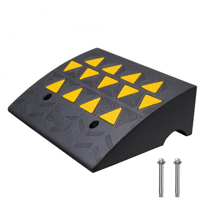 S001 - Heavy Duty Rubber Curb Ramp 6" Rise for Vehicles and Wheelchairs