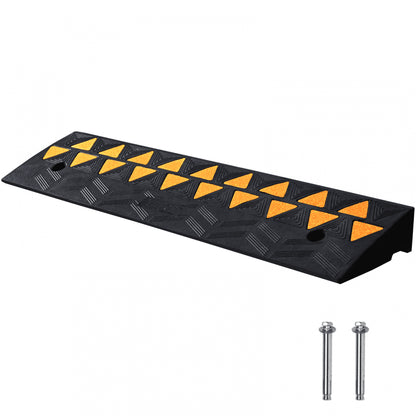 S001 - Heavy-Duty 3.7" Rubber Curb Ramp, 39.4" Length for Vehicles