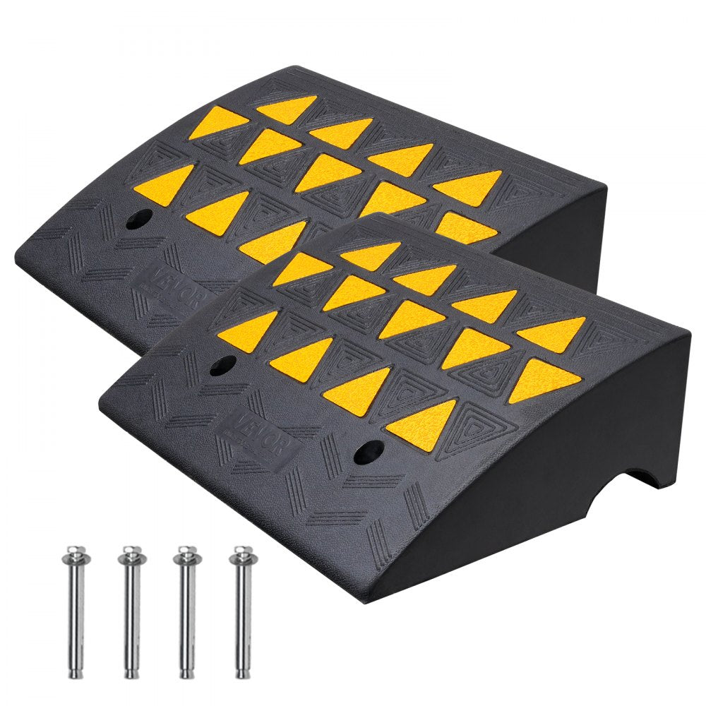S001 - Heavy-Duty Rubber Curb Ramp for Vehicles and Wheelchairs