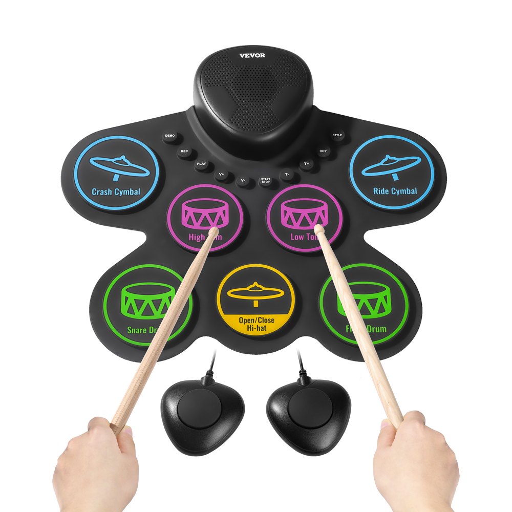WG2 - 7-Pad Electric Drum Set for Kids with Headphone Jack
