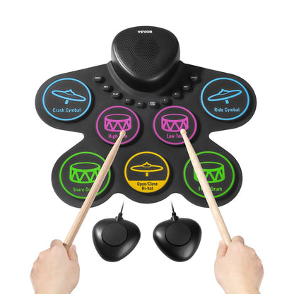 WG2 - 7-Pad Electric Drum Set for Kids with Headphone Jack