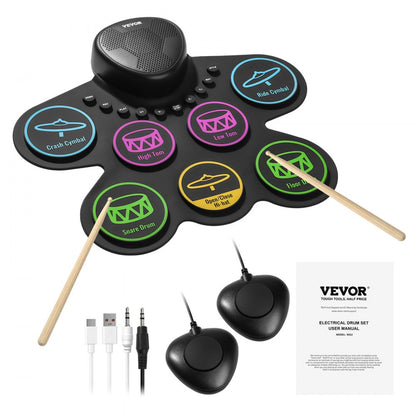 WG2 - 7-Pad Electric Drum Set for Kids with Headphone Jack