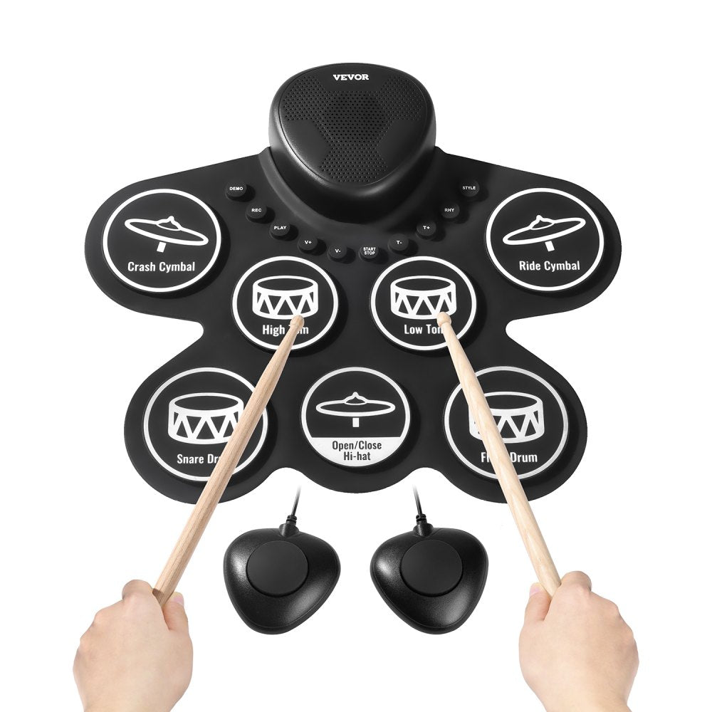 WG2 - 7-Pad Kids Electronic Drum Set with Headphone Jack & Built-in Speaker
