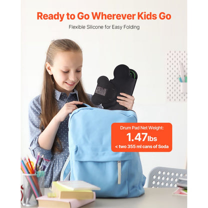 WGS630 - Kids' Portable 9-Pad Drum Set with Rechargeable Battery