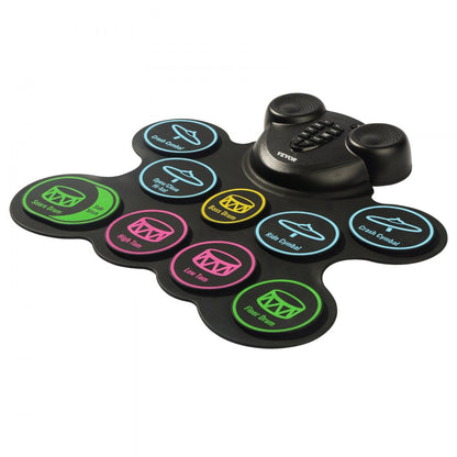 WGS630 - Kids' Portable 9-Pad Drum Set with Rechargeable Battery