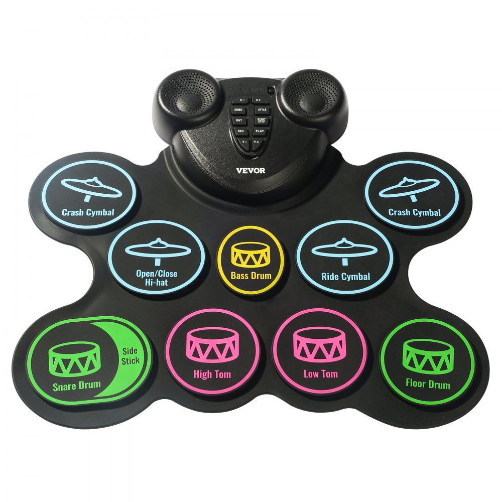 WGS630 - Kids' Portable 9-Pad Drum Set with Rechargeable Battery