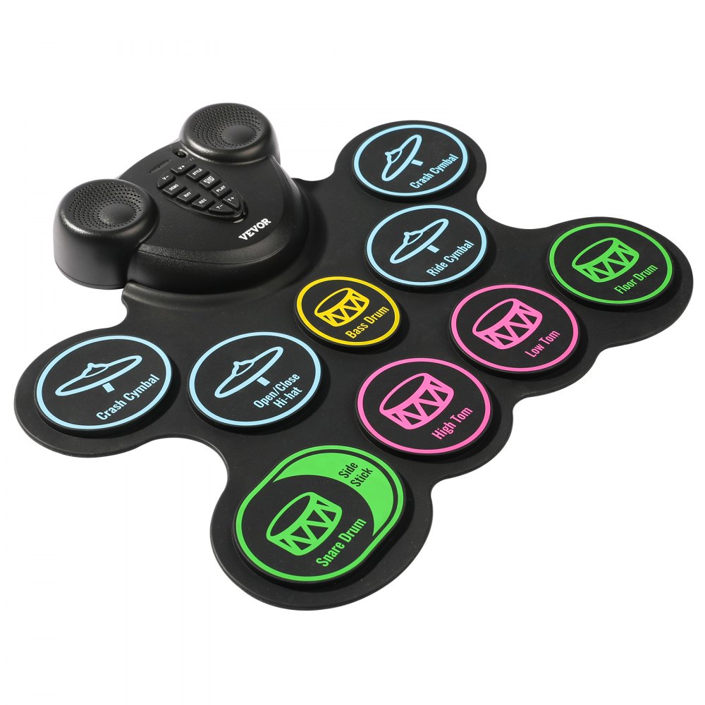 WGS630 - Kids' Portable 9-Pad Drum Set with Rechargeable Battery