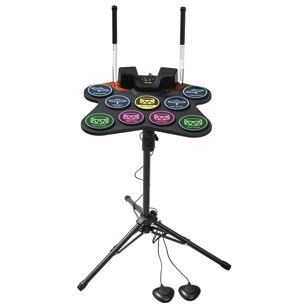 GE900 - 9-Pad Electric Drum Set with Bluetooth, Dual Speakers & Headphone Output