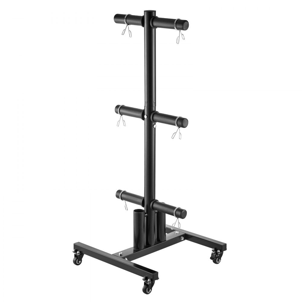 YFRK-B34 - 1000 lbs Weight Plate Rack with Wheels, Compact Design