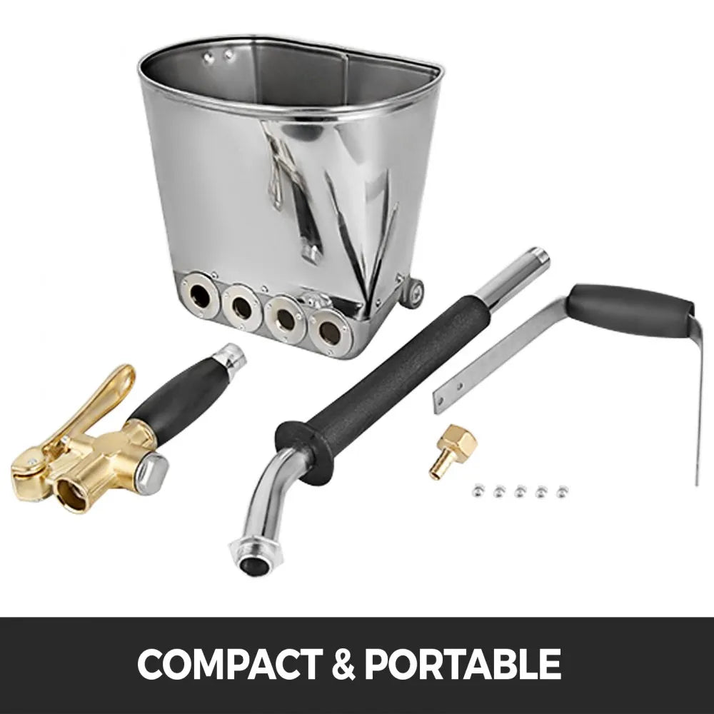 010372164806 - Lightweight Stainless Steel 4-Nozzle Cement Sprayer for Easy Wall Application