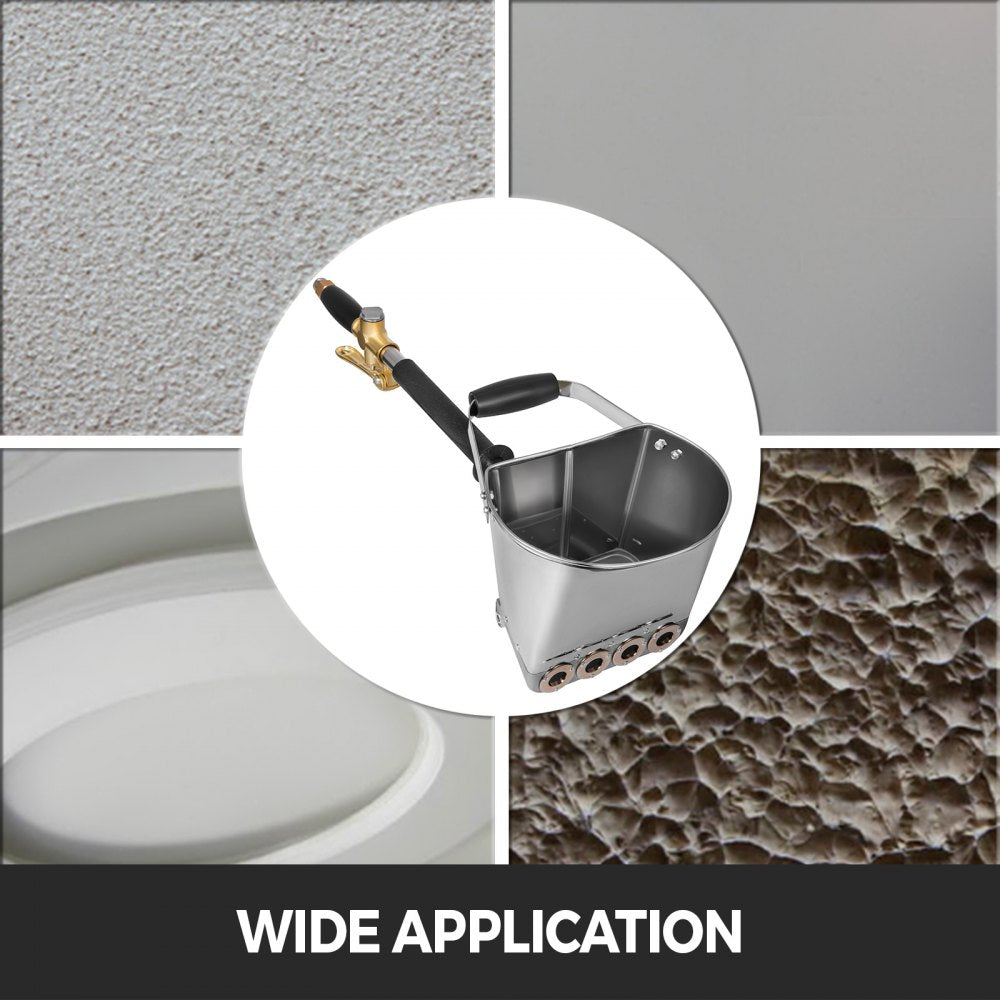 010372164806 - Lightweight Stainless Steel 4-Nozzle Cement Sprayer for Easy Wall Application