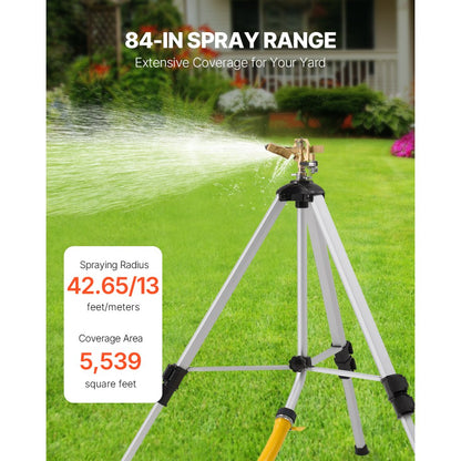 HX-3317DN - 360° Adjustable Brass Tripod Sprinkler for 5539 sq. ft. Coverage