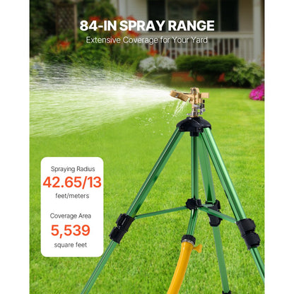 HX3311CN2 - Adjustable 360° Brass Tripod Sprinkler for 5539 sq. ft. Coverage