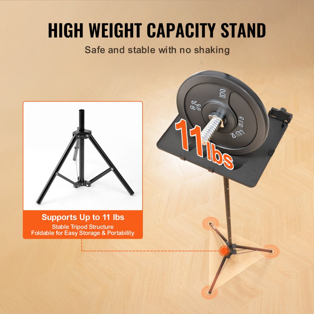 ZG-SJJTY - Adjustable 27-63" Projector Stand with Tray & Phone Holder