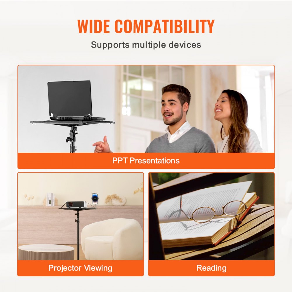 ZG-SJJTY - Adjustable 27-63" Projector Stand with Tray & Phone Holder