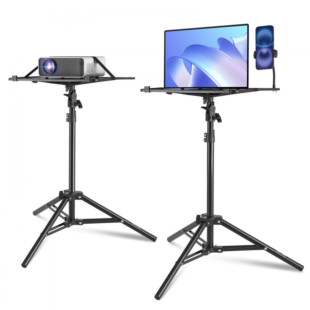 ZG-SJJTY - Adjustable 27-63" Projector Stand with Tray & Phone Holder